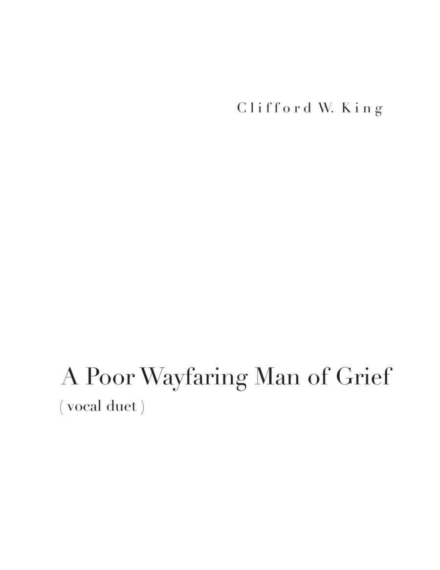 A Poor Wayfaring Man of Grief ( vocal duet + piano ) Piano scores gallery preview page 1