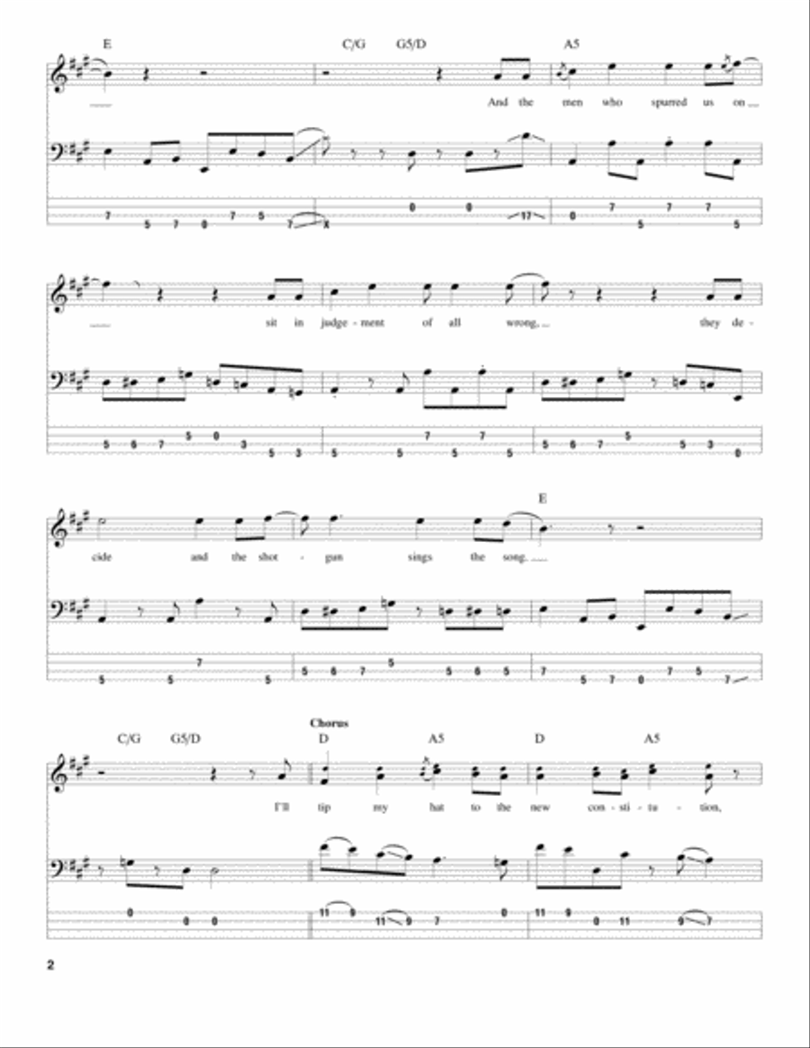 Won't Get Fooled Again Guitar Tablature scores gallery preview page 2