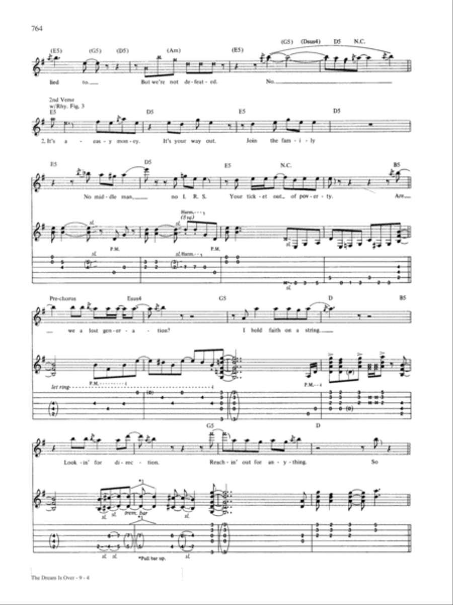 The Dream Is Over Guitar Tablature scores gallery preview page 4