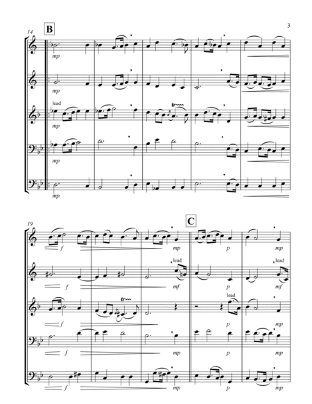 Heroic Music - No. 9. La Douceur (Bb) (Brass Quintet - 2 Trp, 1 Hrn, 1 Trb, 1 Tuba) image number null