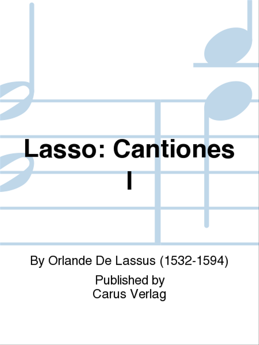 Lasso: Cantiones I Score scores gallery preview page 1