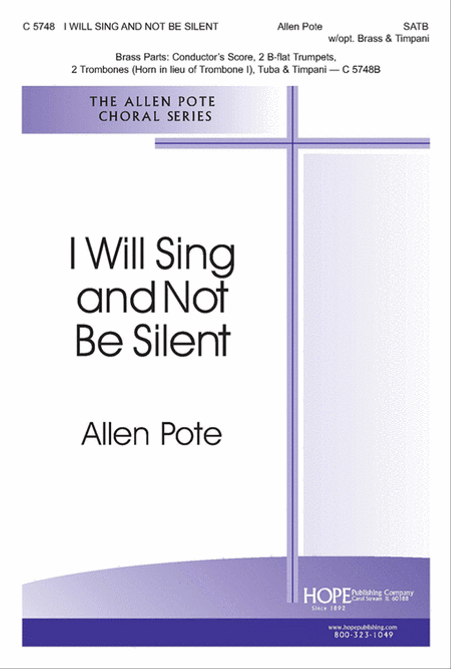 I Will Sing and Not Be Silent 4-Part scores gallery preview page 1