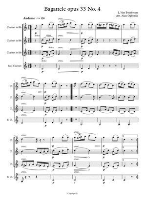 Beethoven Bagatelle Opus 3 No. 4