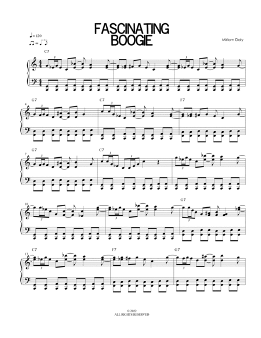 Fascinating Boogie Piano Solo scores gallery preview page 2