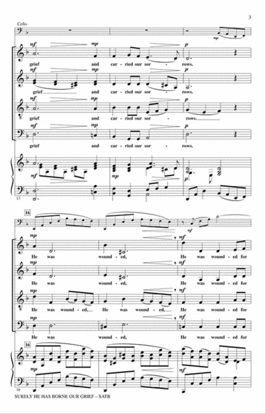 Surely He Has Borne Our Grief 4-Part scores gallery preview page 3