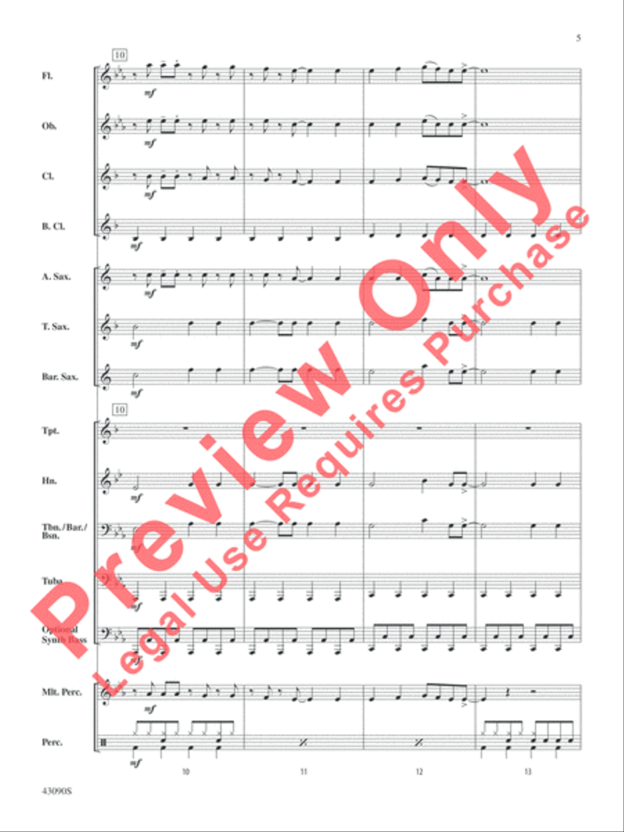 Everything Is Awesome (Awesome Remixxx!!!) (from The Lego Movie) Concert Band scores gallery preview page 5