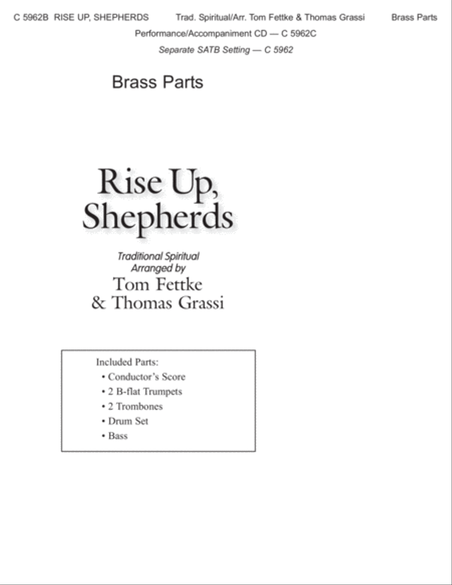Rise Up, Shepherds Trombone scores gallery preview page 1