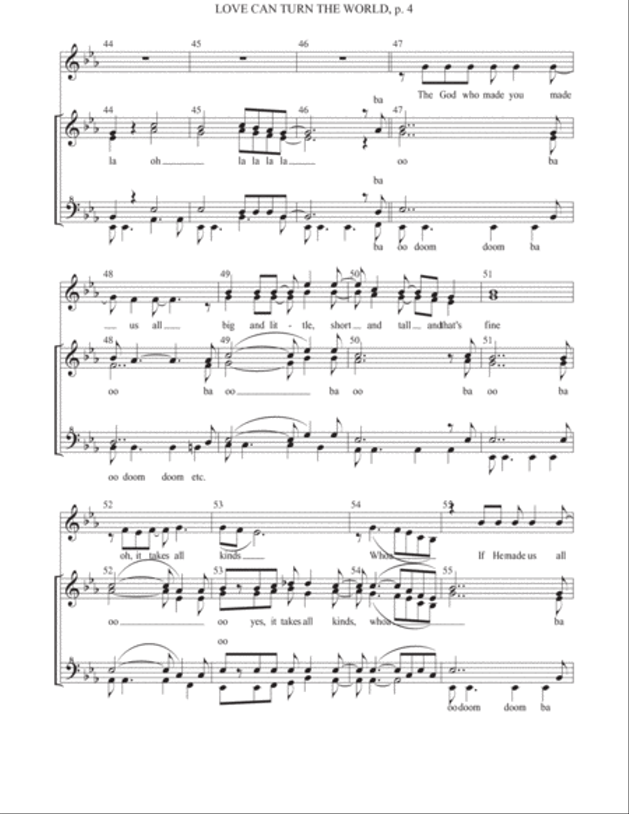 Love Can Turn The World SSAA scores gallery preview page 4