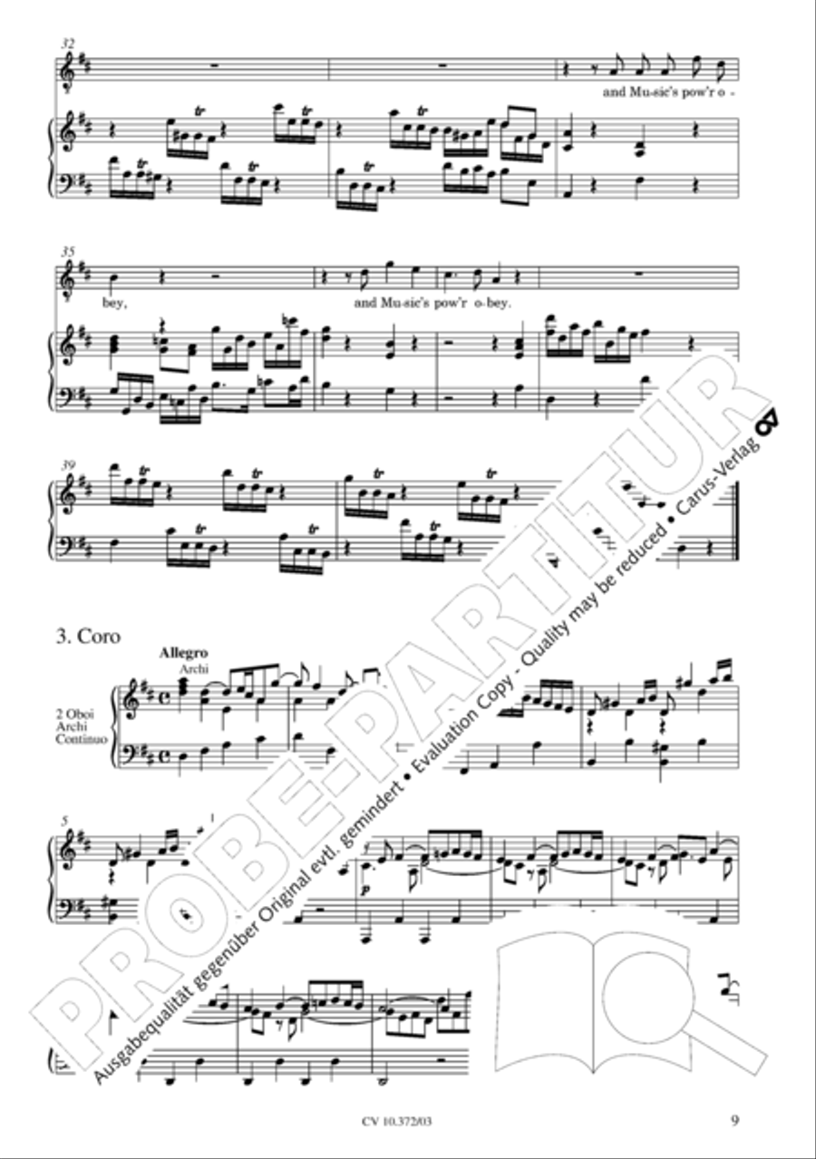Ode for St. Cecilias Day 4-Part scores gallery preview page 10