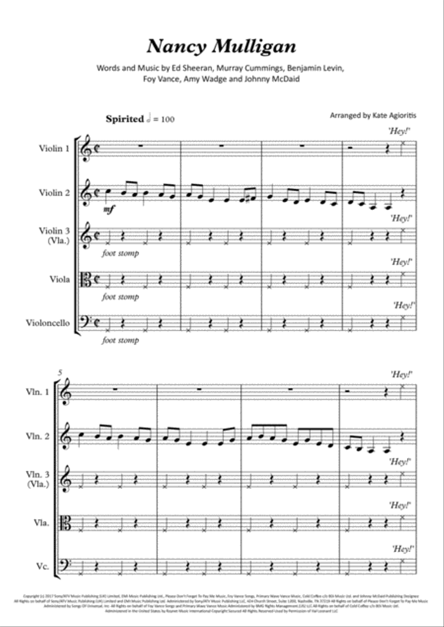 Nancy Mulligan String Quartet scores gallery preview page 2