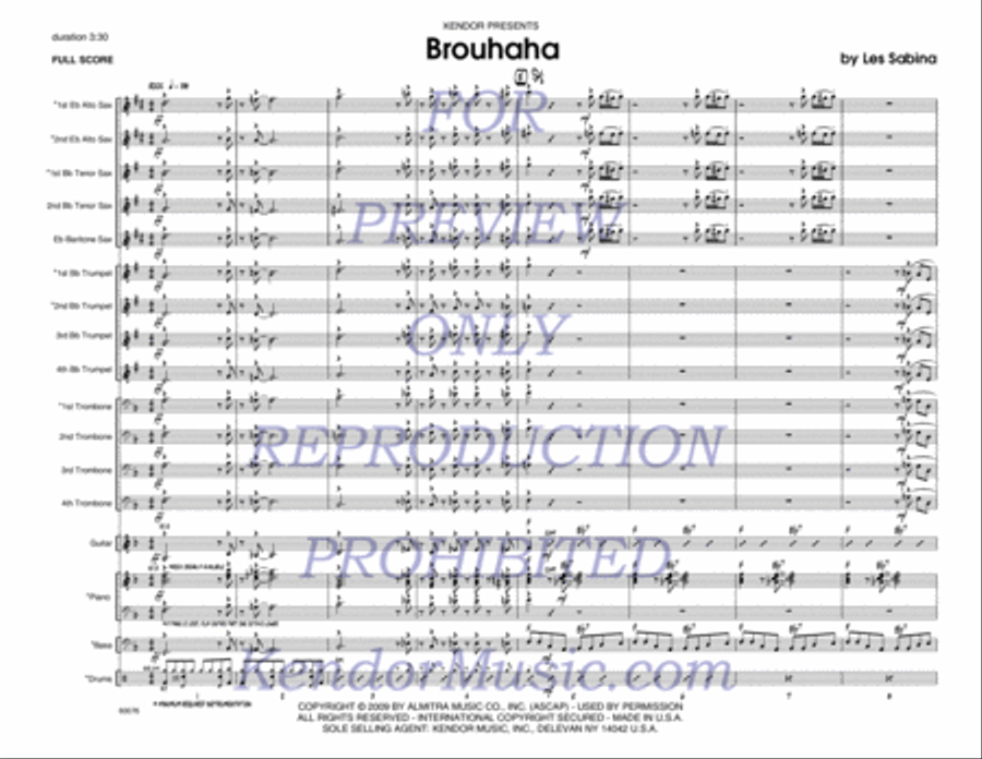 Brouhaha Brouhaha Jazz Ensemble scores gallery preview page 2