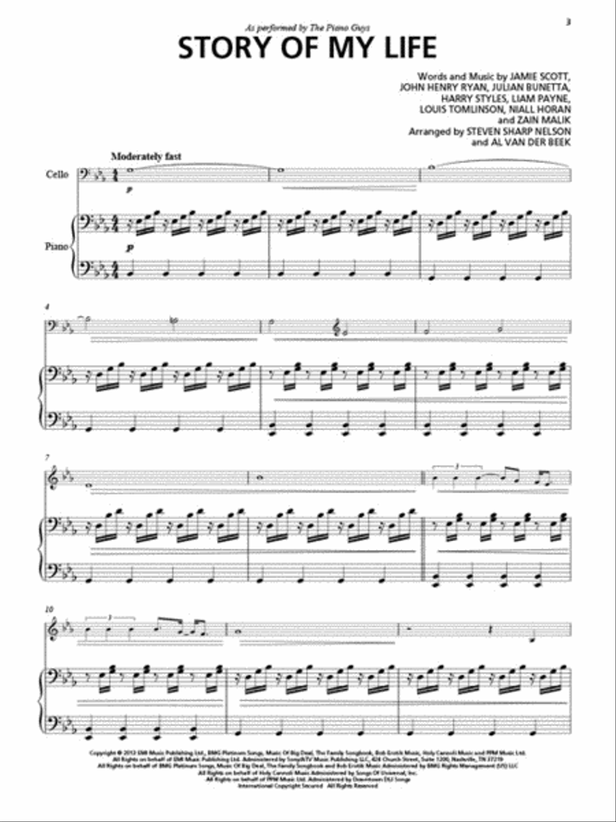 The Piano Guys – Wonders Cello scores gallery preview page 3
