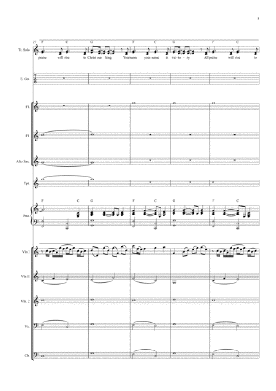 Resurrecting Piano, Vocal, Guitar scores gallery preview page 5