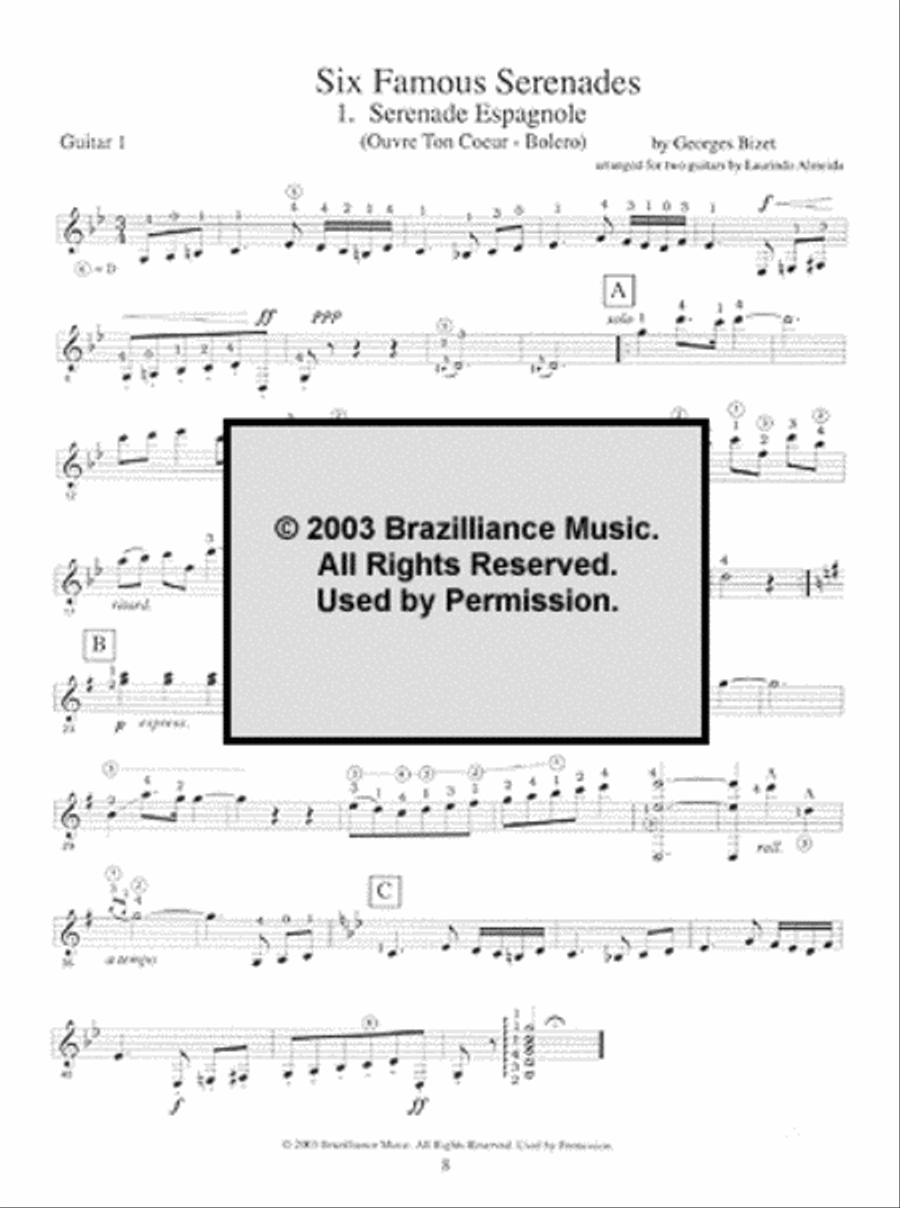 The Complete Laurindo Almeida Anthology of Traditional Guitar Duets Acoustic Guitar scores gallery preview page 3
