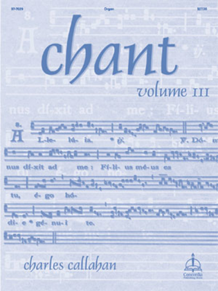 Book cover for Chant, Vol. III