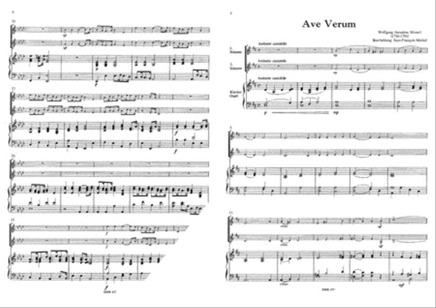 Ave Verum (Mozart) / Trumpet Tune (Purcell) / Hochzeitsmarsch (Mendelssohn) Brass Ensemble scores gallery preview page 3