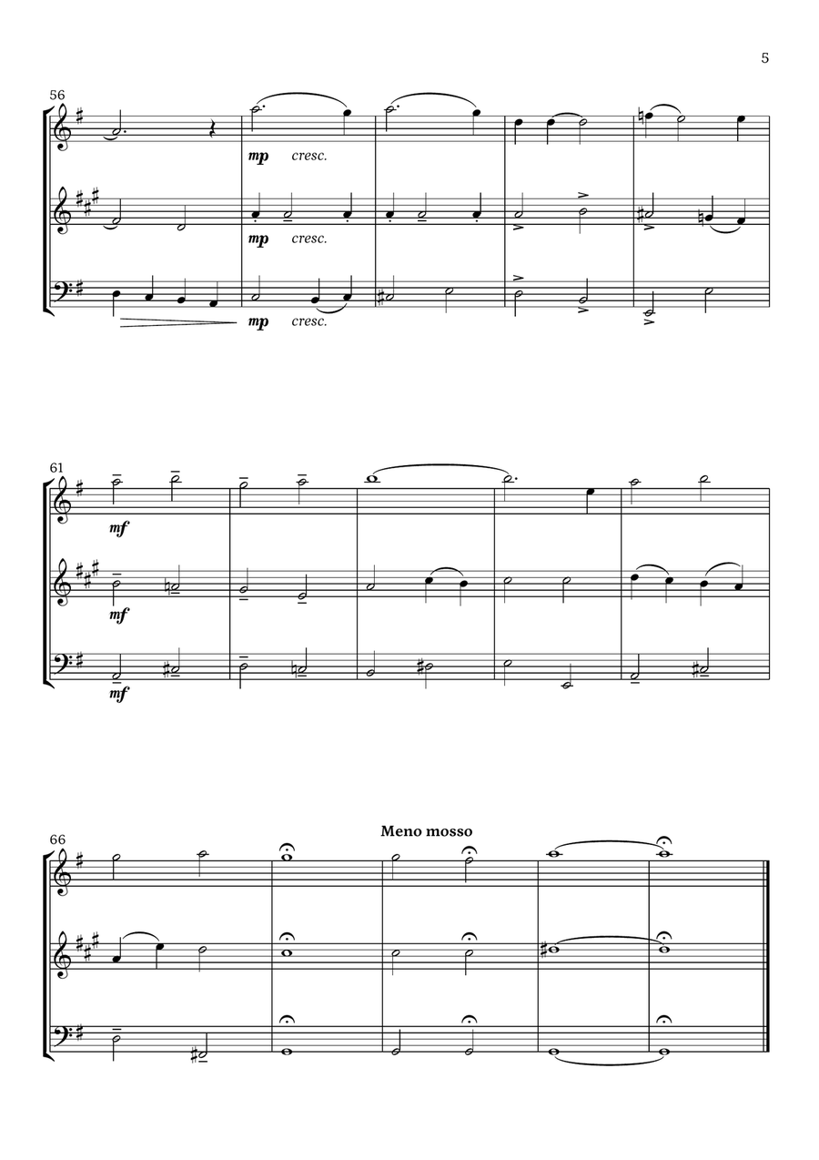 I'll Be Home For Christmas Woodwind Trio scores gallery preview page 5