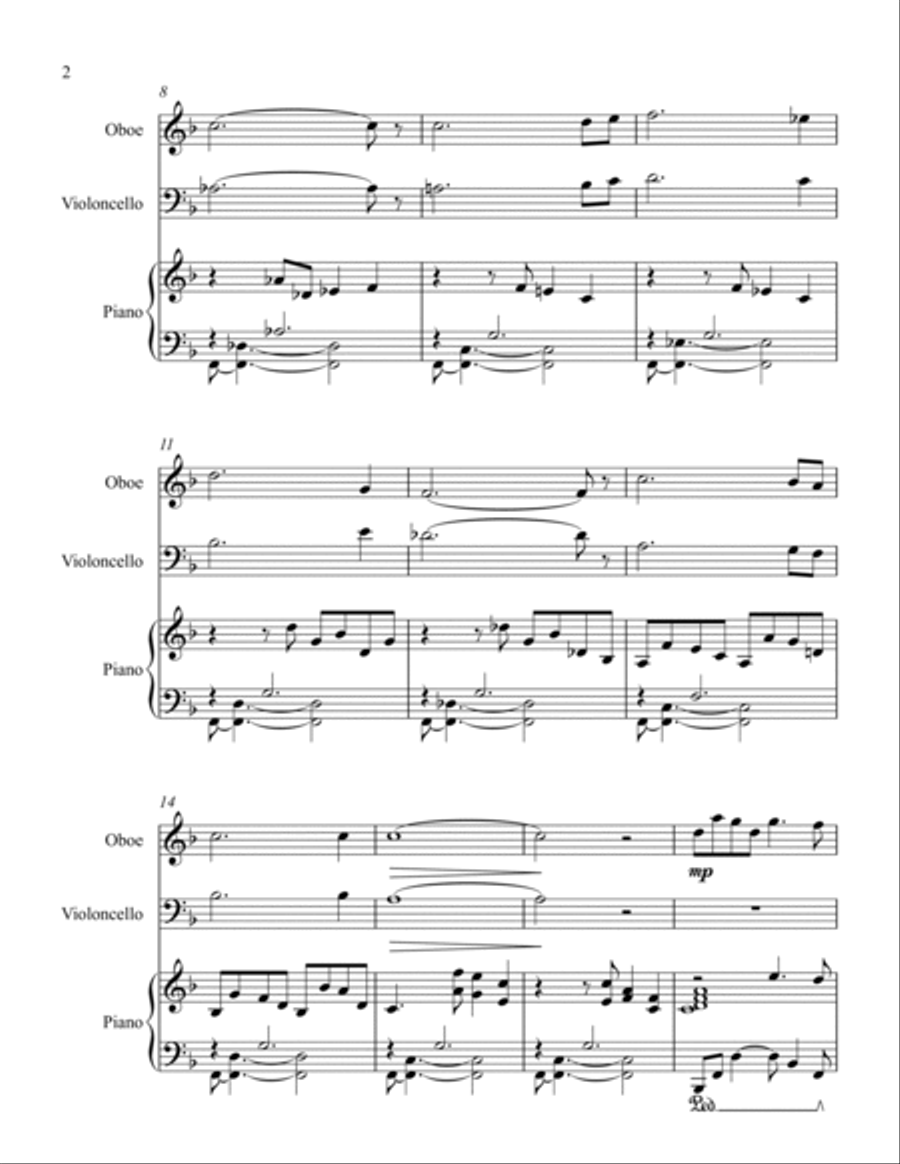 Symbiosis for Oboe and Cello Small Ensemble scores gallery preview page 3