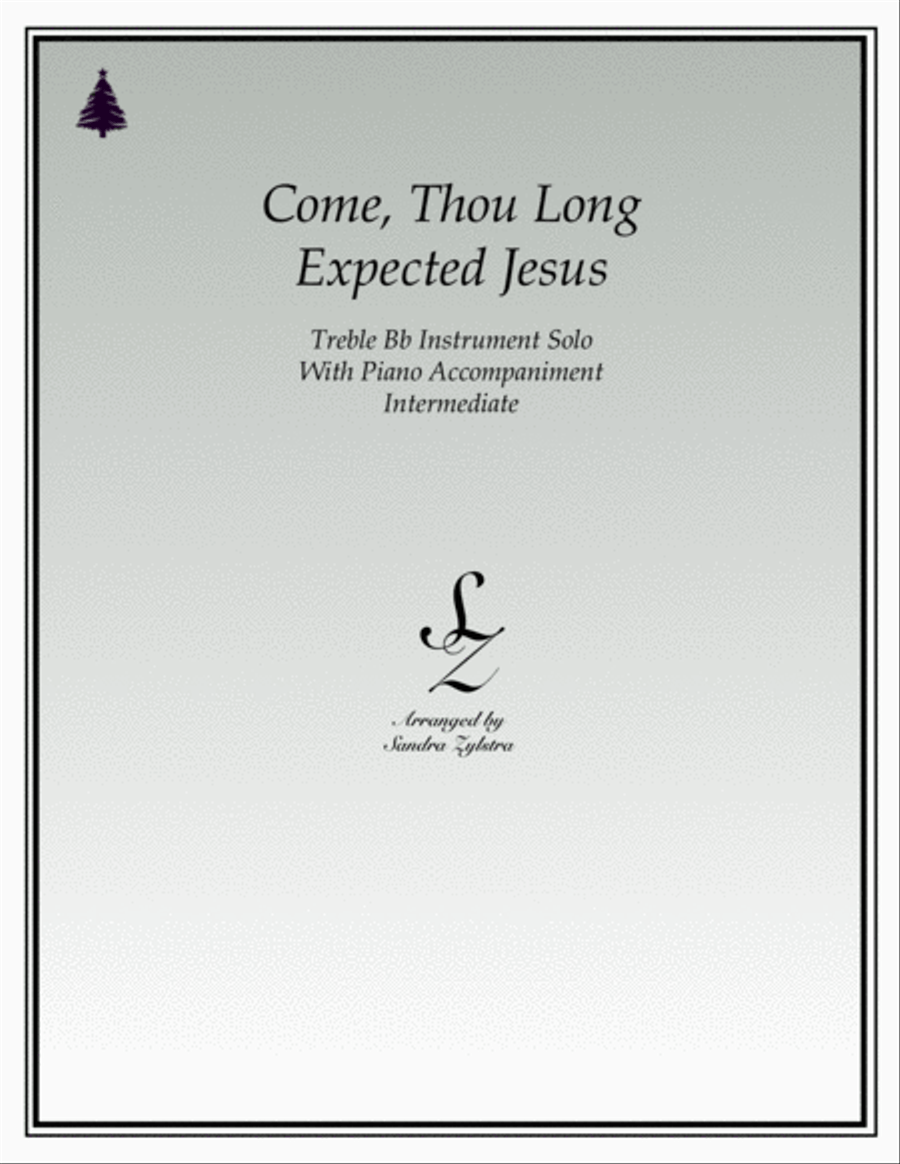 Come, Thou Long Expected Jesus (treble Bb instrument solo) Piano scores gallery preview page 1