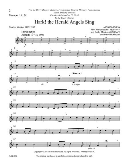 Hark! the Herald Angels Sing - Reproducible Instr. Parts image number null