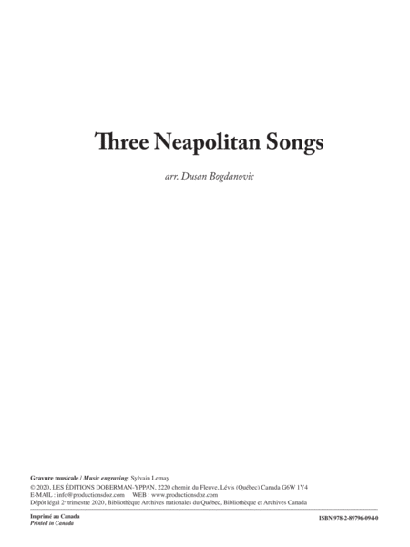 Three Neapolitan Songs