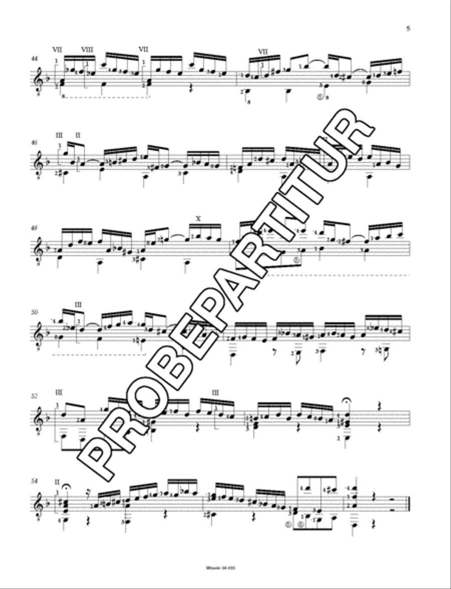 Suite d-Moll (orig. c-Moll) BWV 997 Classical Guitar scores gallery preview page 6