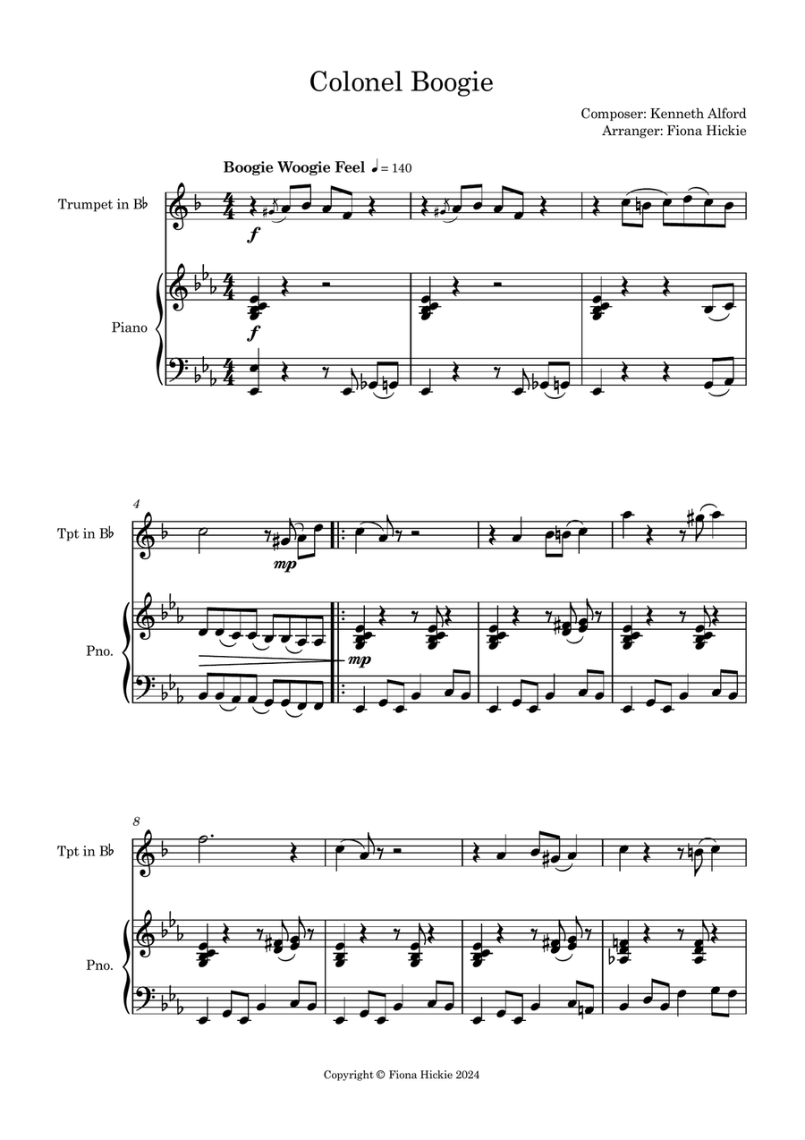 Colonel Boogie Colonel Boogie B-Flat Trumpet scores gallery preview page 2