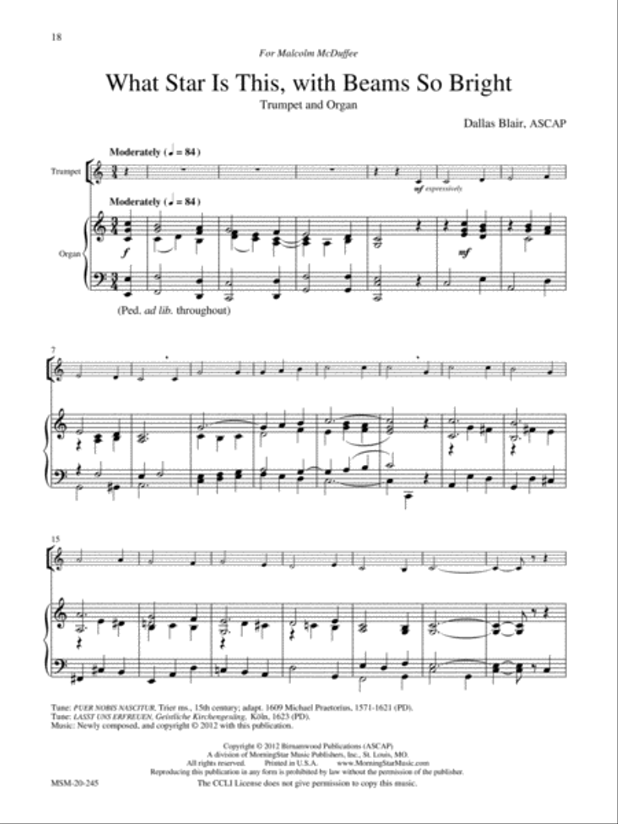 Come and Rejoice! Seasonal Music for Trumpet and Organ Trumpet scores gallery preview page 7