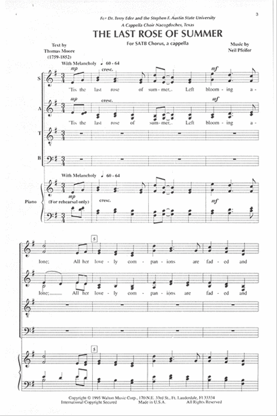 The Last Rose of Summer Divisi scores gallery preview page 2