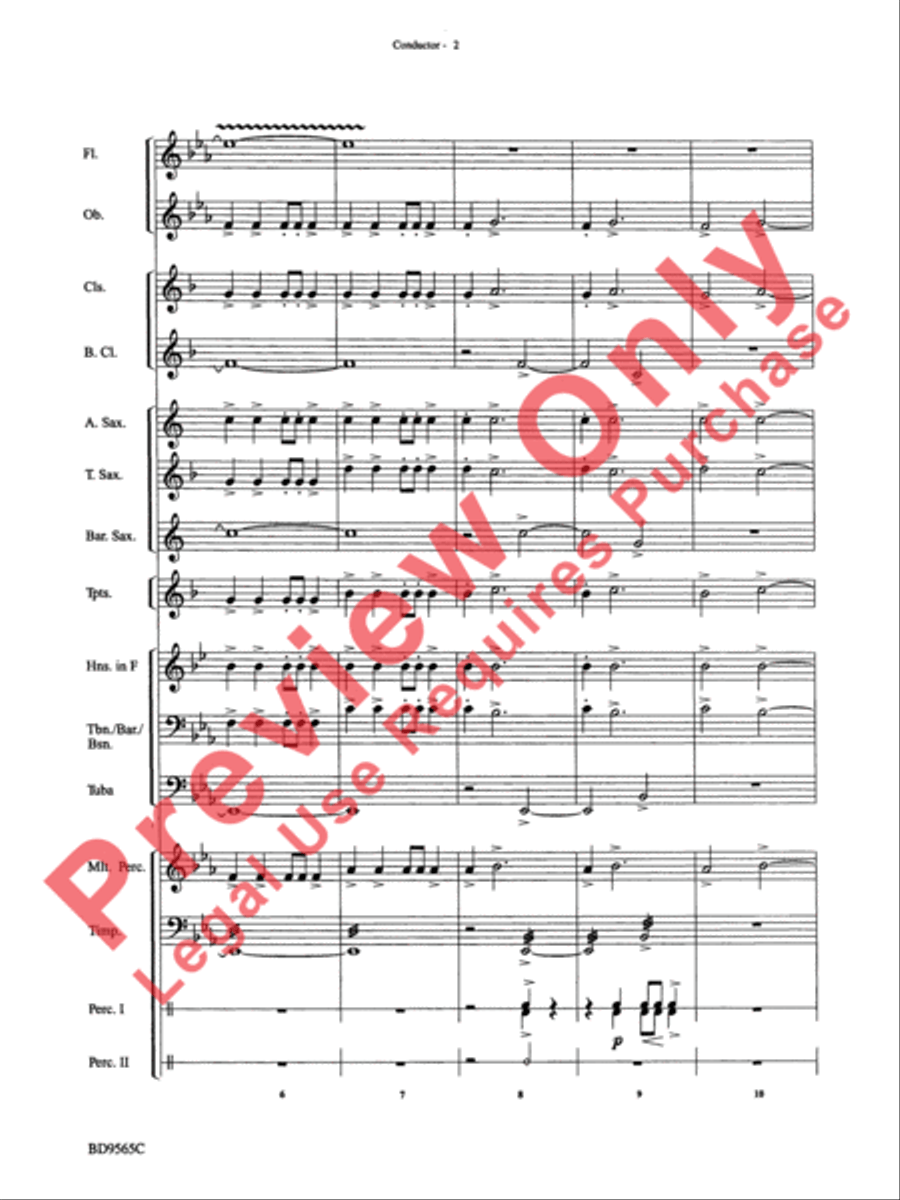 Liturgical Fanfare Concert Band scores gallery preview page 5