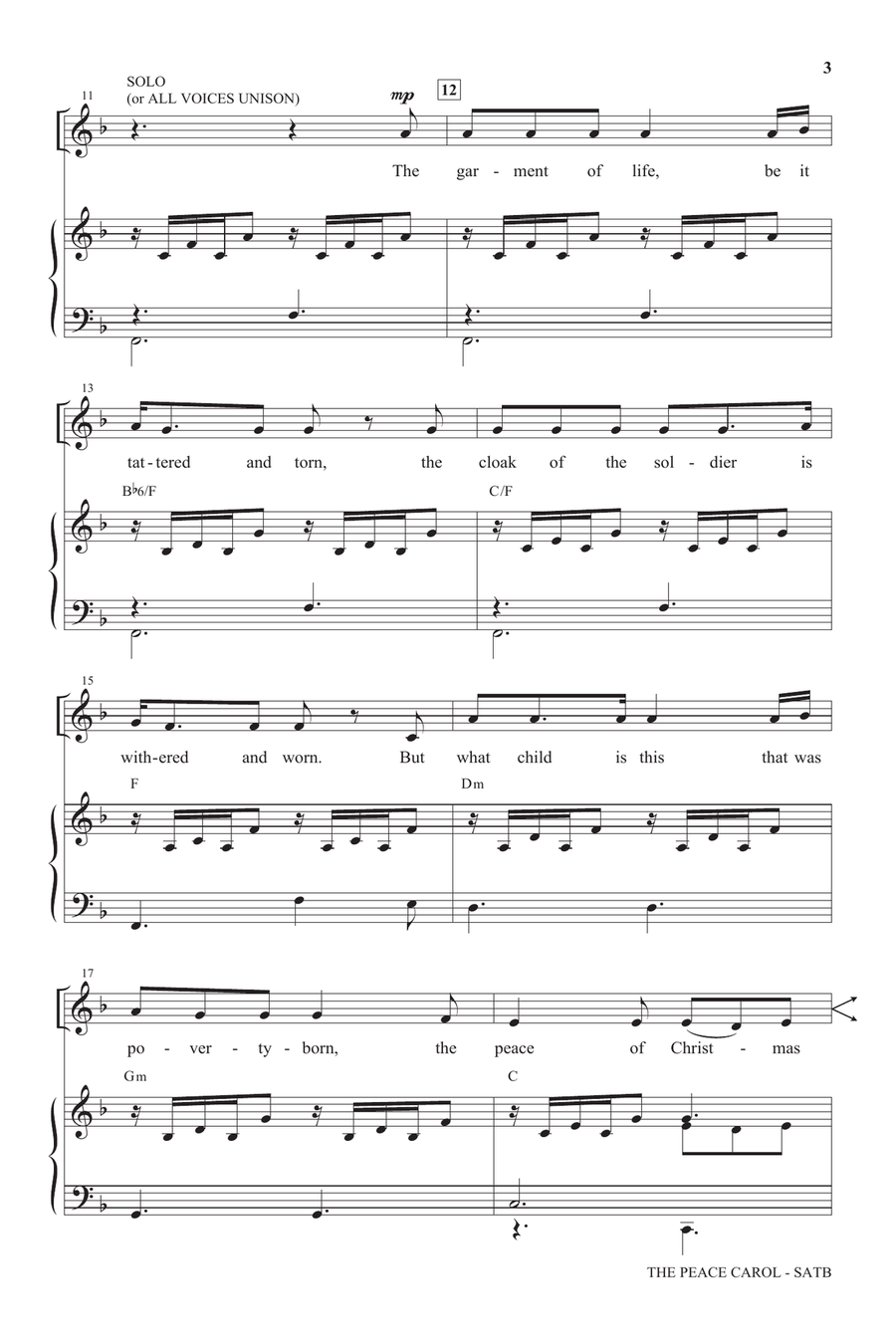 The Peace Carol 4-Part scores gallery preview page 2