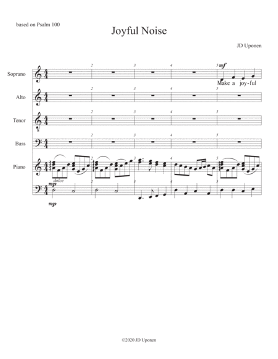 Joyful Noise 4-Part scores gallery preview page 1