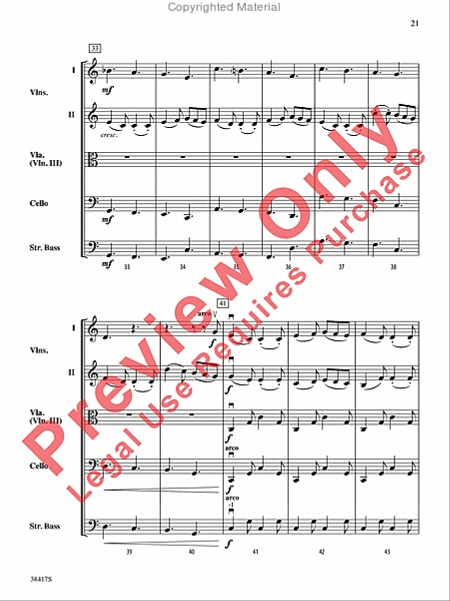Themes from St. Paul's Suite String Orchestra scores gallery preview page 22