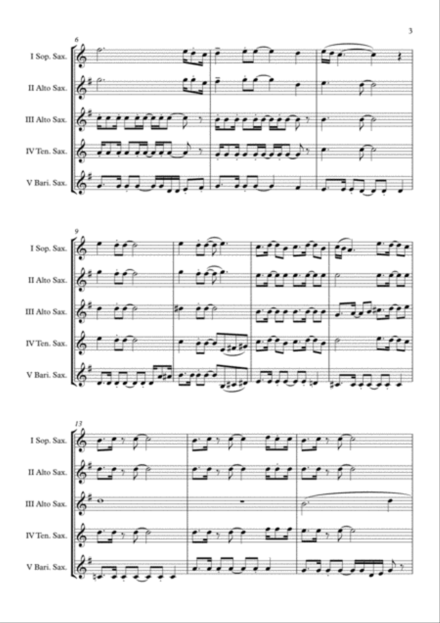 Overture/prologue Overture/prologue Saxophone Quintet scores gallery preview page 4