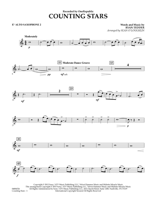 Counting Stars - Eb Alto Saxophone 2