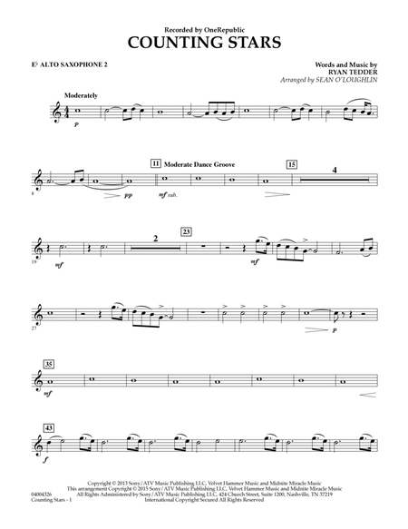 Counting Stars - Eb Alto Saxophone 2