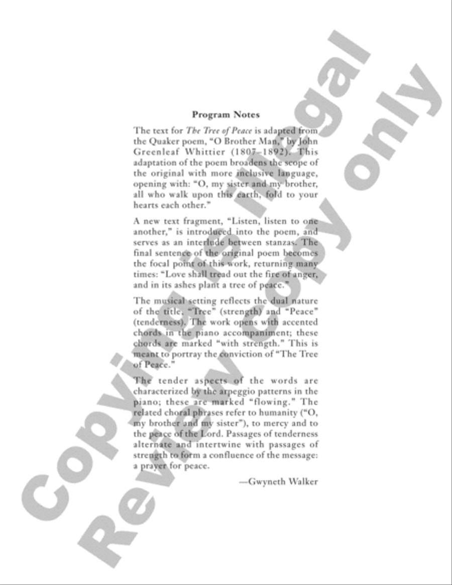 The Tree of Peace The Tree of Peace 4-Part scores gallery preview page 20