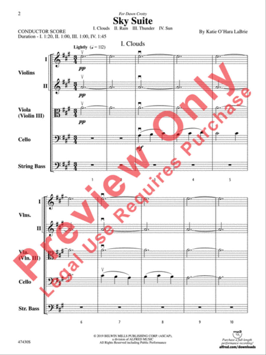 Sky Suite Sky Suite String Orchestra scores gallery preview page 3