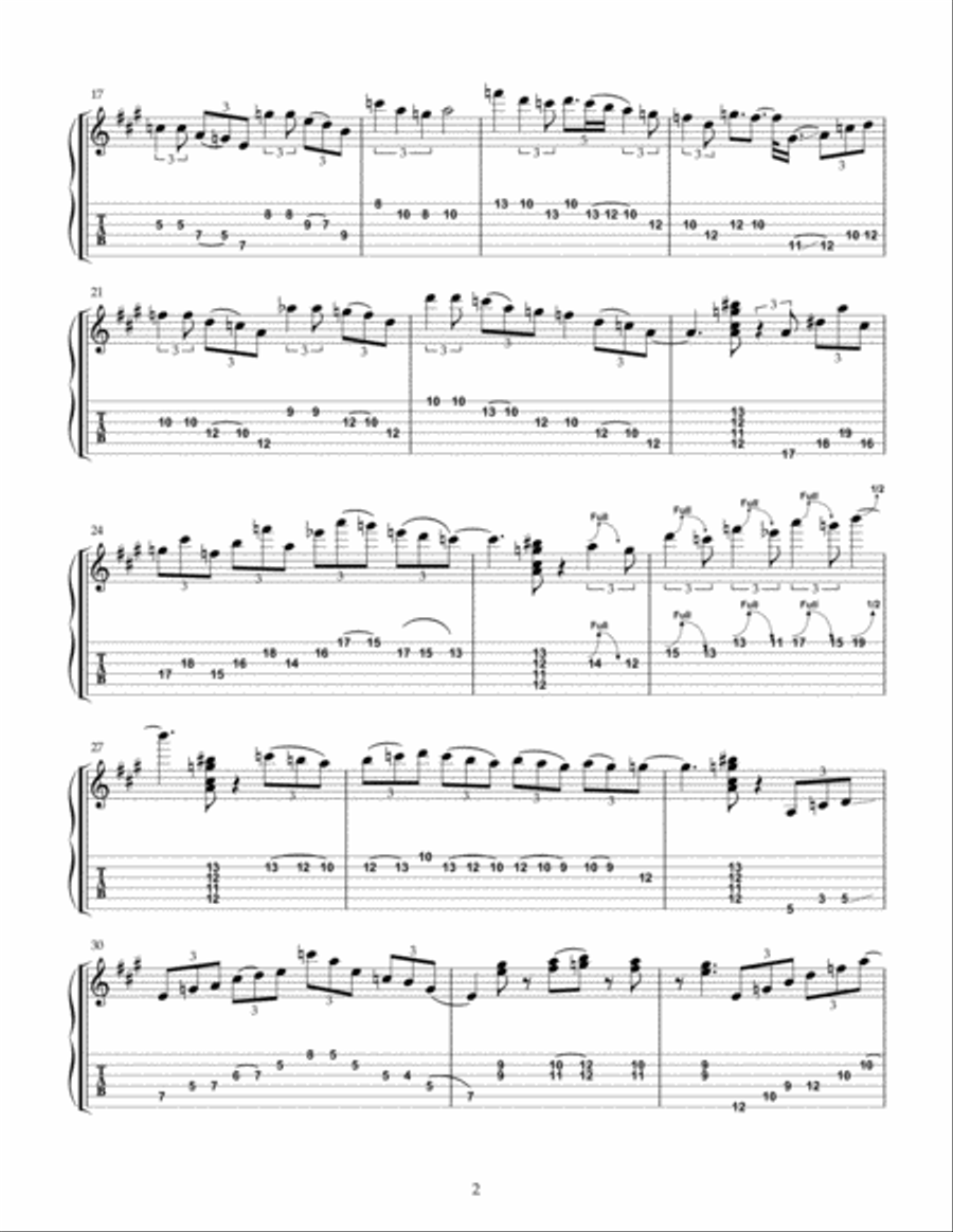Stride Guitar Tablature scores gallery preview page 2