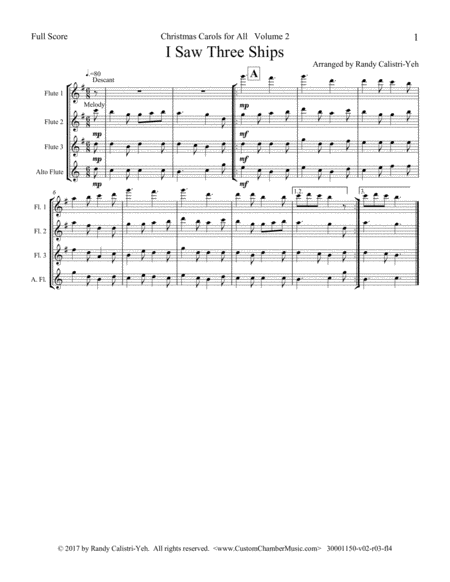 Christmas Carols for All, Volume 2 (for Flute Quartet)