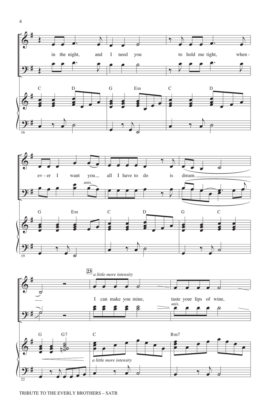Tribute To The Everly Brothers (arr. Alan Billingsley) 4-Part scores gallery preview page 3