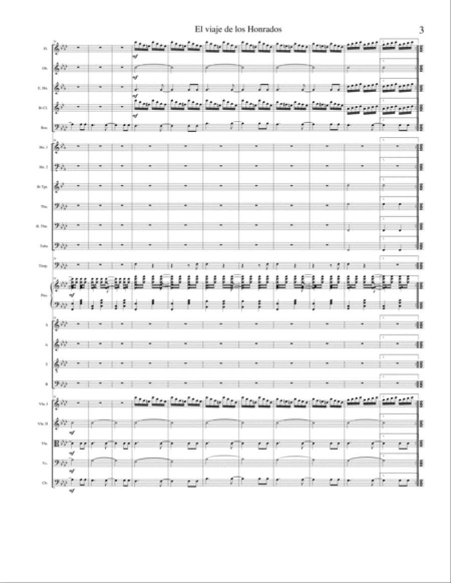 El viaje de los Honrados IV Movimiento Full Orchestra scores gallery preview page 3