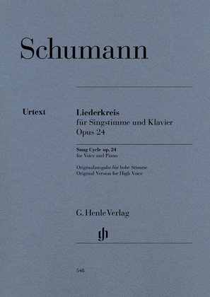 Book cover for Song Cycle (Liederkreis) Op. 24