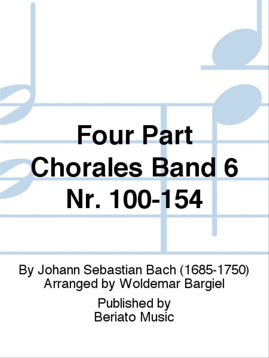 Four Part Chorales Band 6 Nr. 100-154 4-Part scores gallery preview page 1