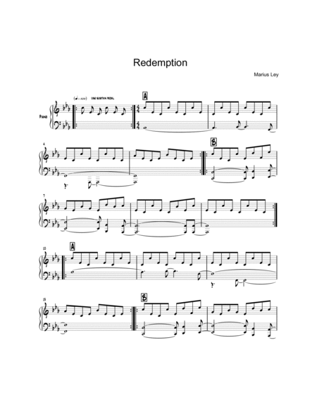 Marius Ley - Redemption EP (Sheet Music)