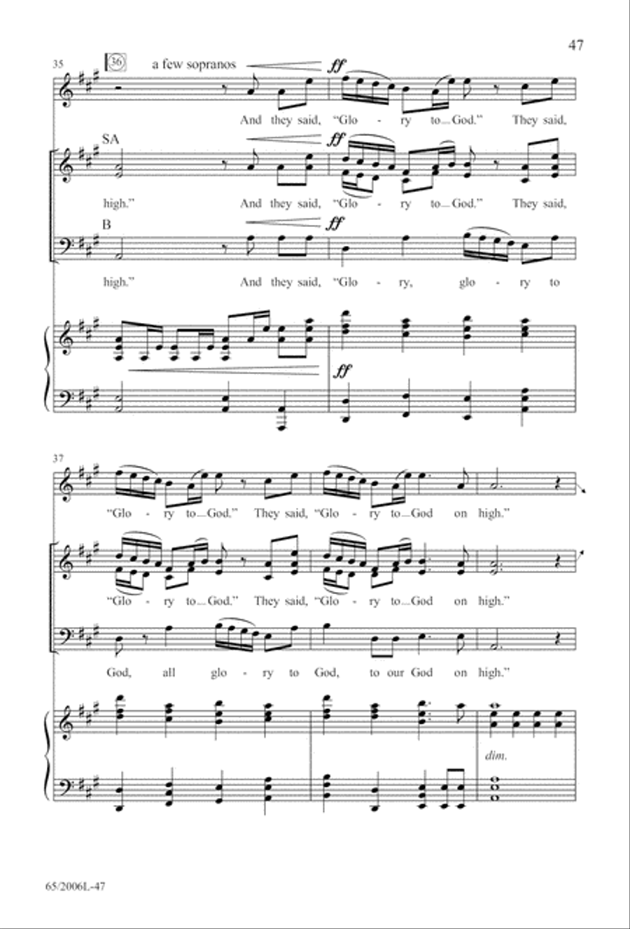 I Hear the Prophet Callin' 3-Part scores gallery preview page 48