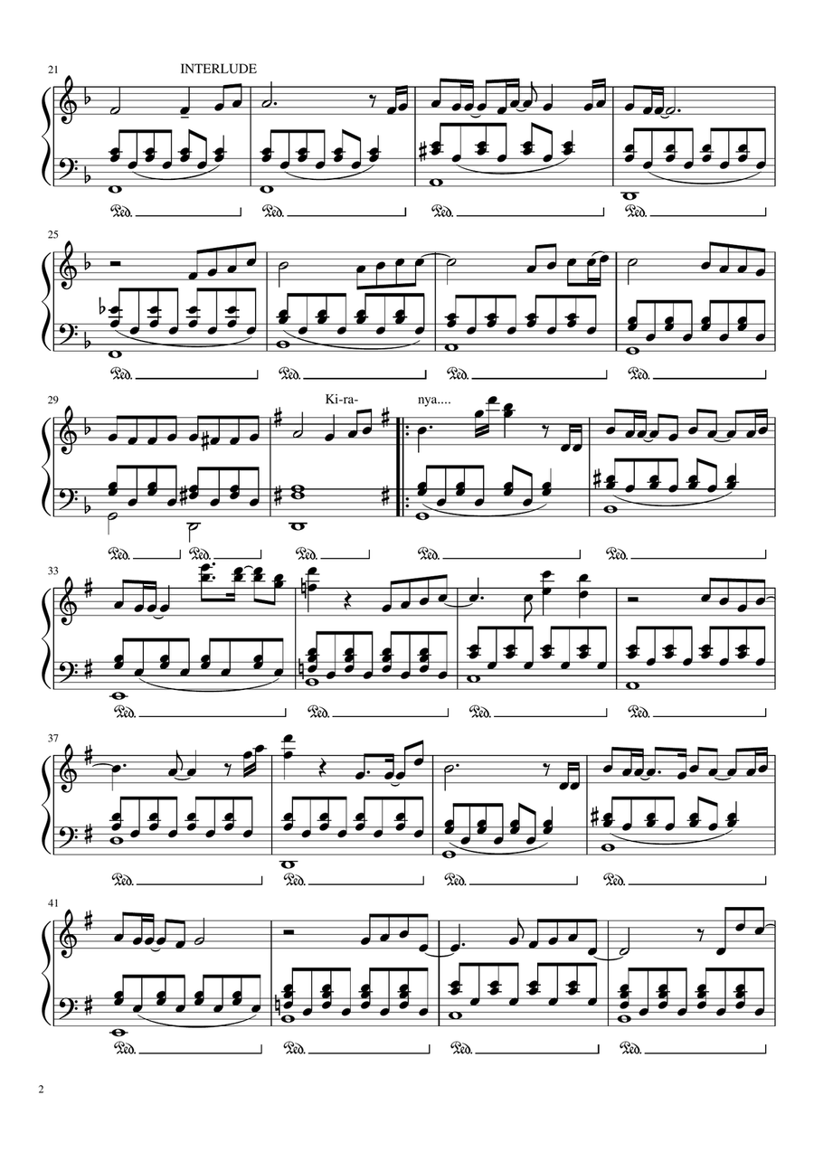 DOA YABES DOA YABES Piano Solo scores gallery preview page 2