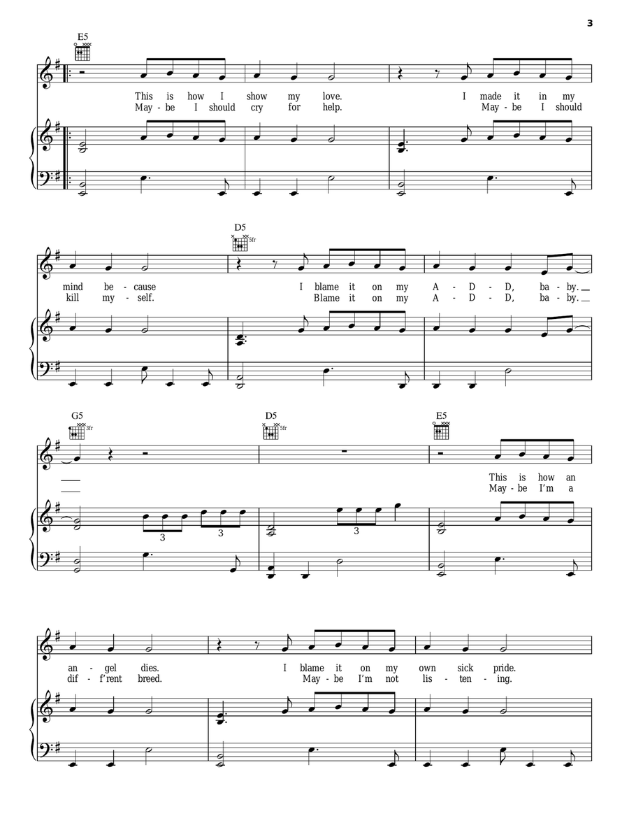 Sail Acoustic Guitar scores gallery preview page 3