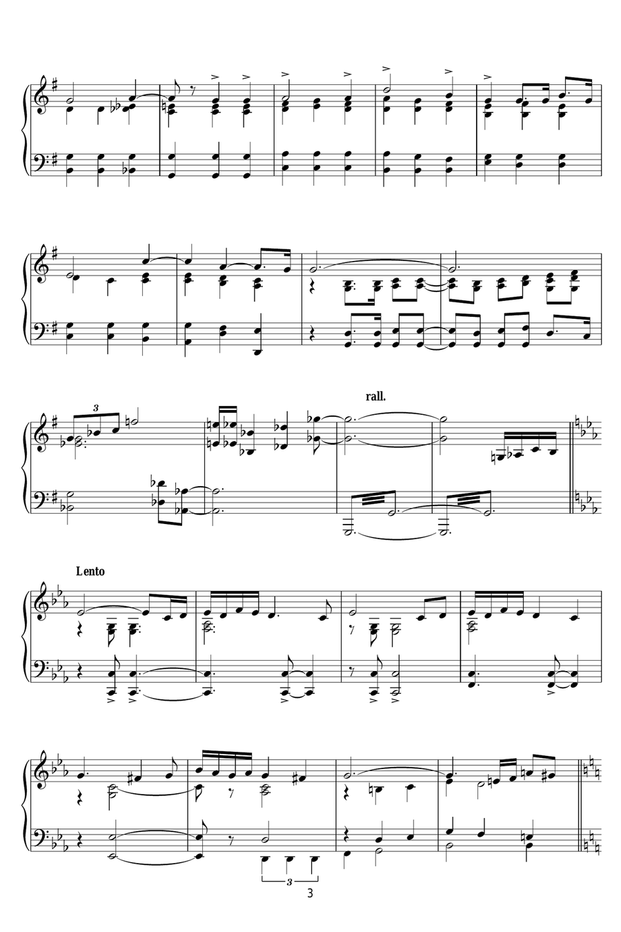 Secret Army (Theme) Piano Solo scores gallery preview page 3