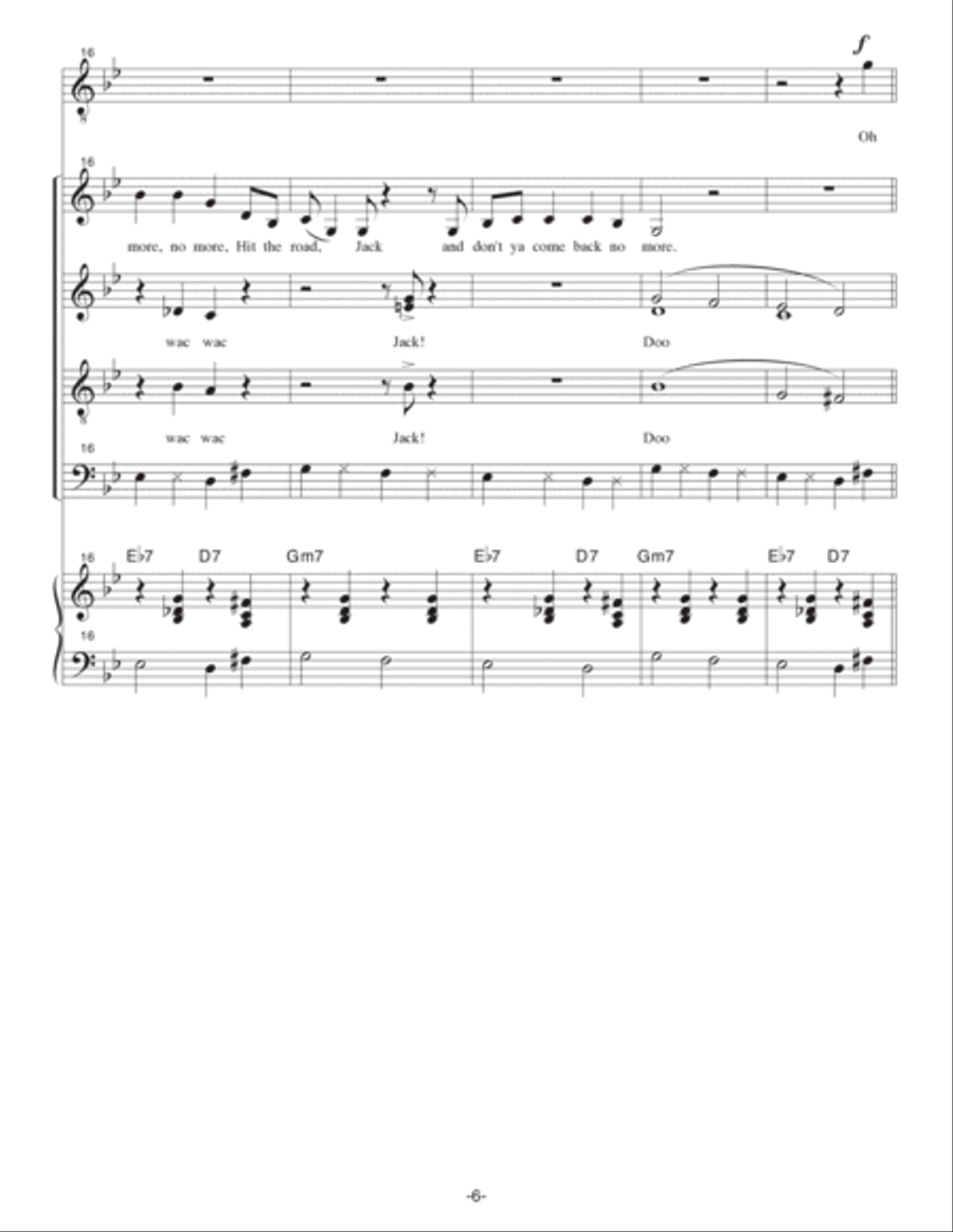 Hit The Road Jack 4-Part scores gallery preview page 6